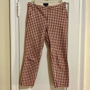 Red gingham picnic cropped pants